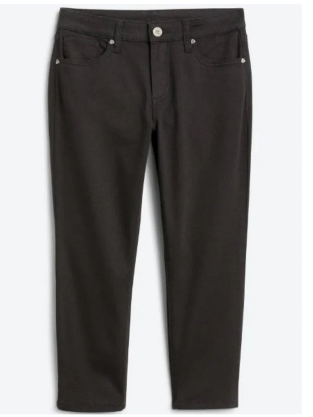 Kut From the Kloth NEW Cassandra Split Hem Crop Skinny Jean Black Womens 12